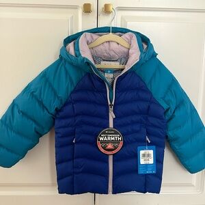 children’s Columbia down puffer jacket.  New with tags never worn.
